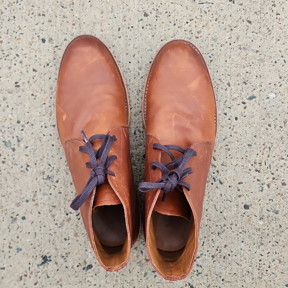 Frye Chestnut Brown Leather Chukka Boots 10 D - Picture 4 of 10